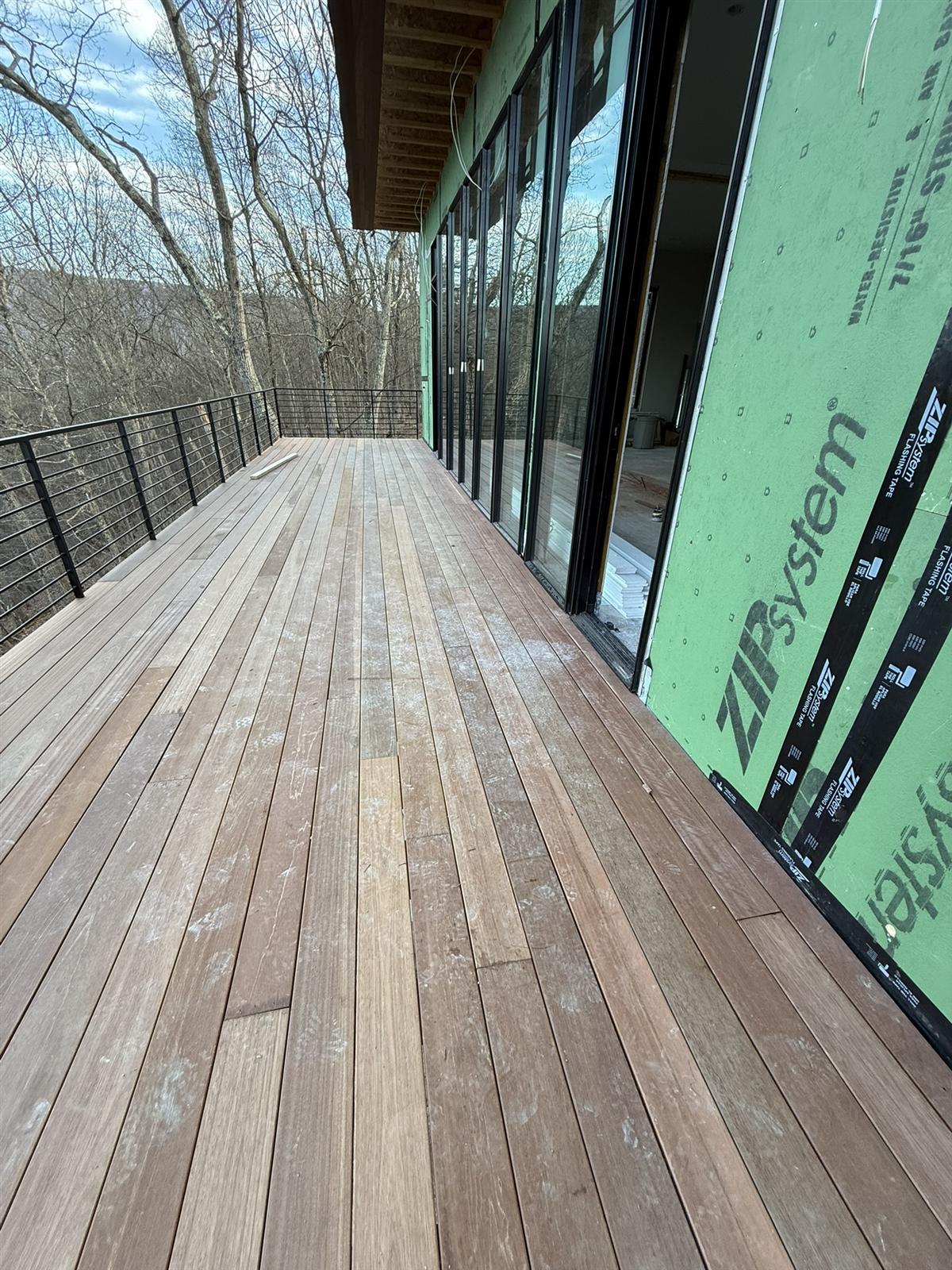 Composite deck with pool