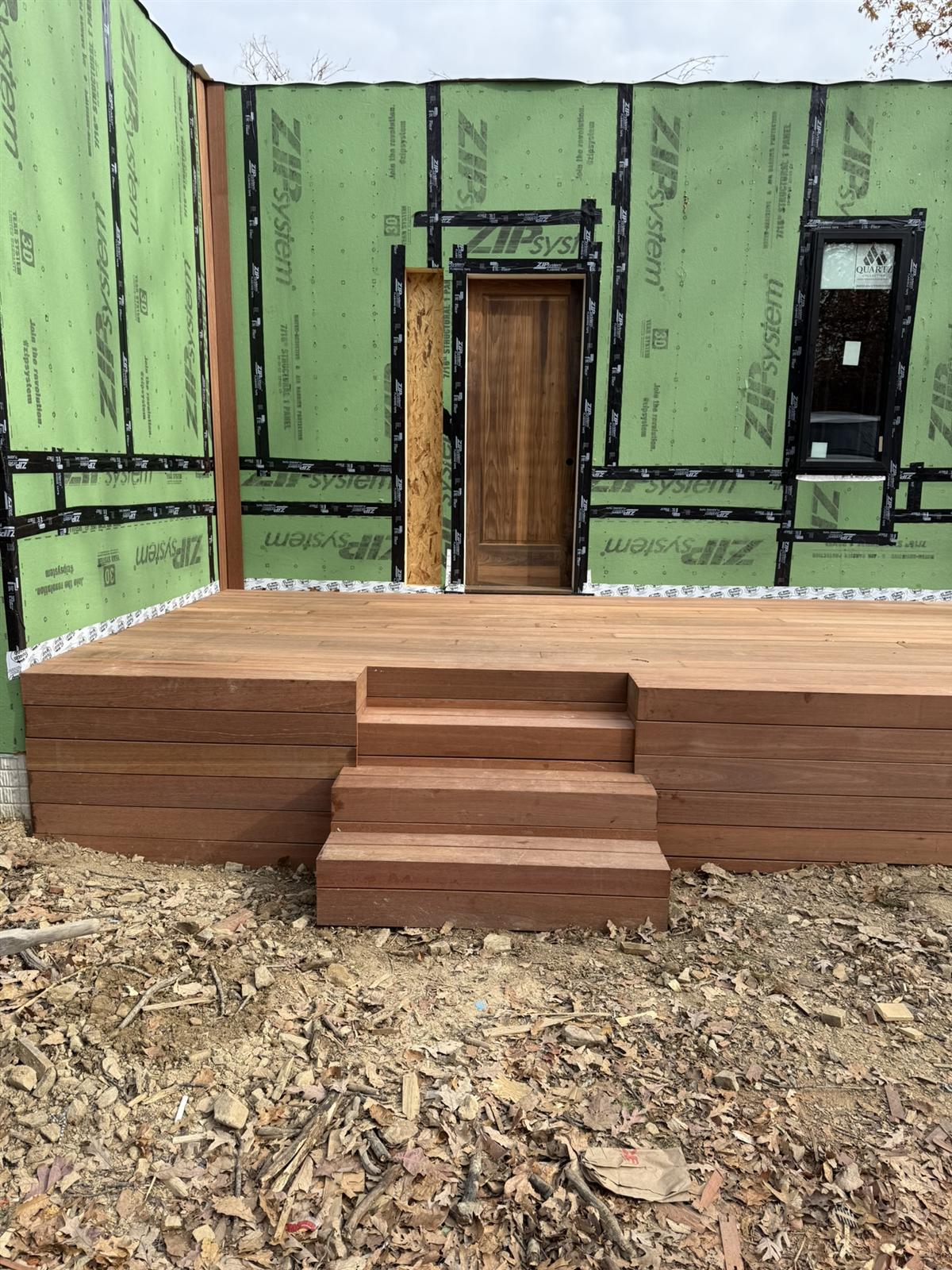 Exotic hardwood step installation
